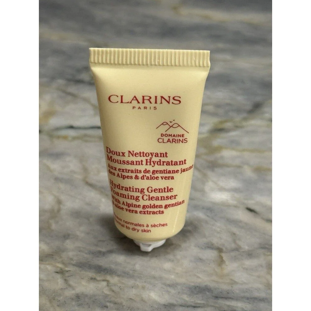 Clarins Gentle Foaming Cleanser Cottonseed 30mL 0.8oz + 5mL‎ Sample Set New